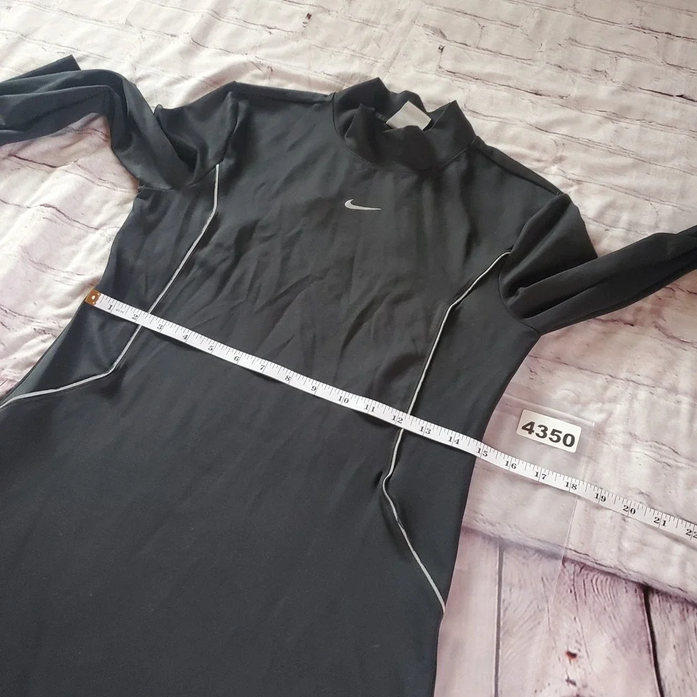Nike Long Sleeves Black Dress Sport Fitted Athletic Reflective Pullover Stretchy